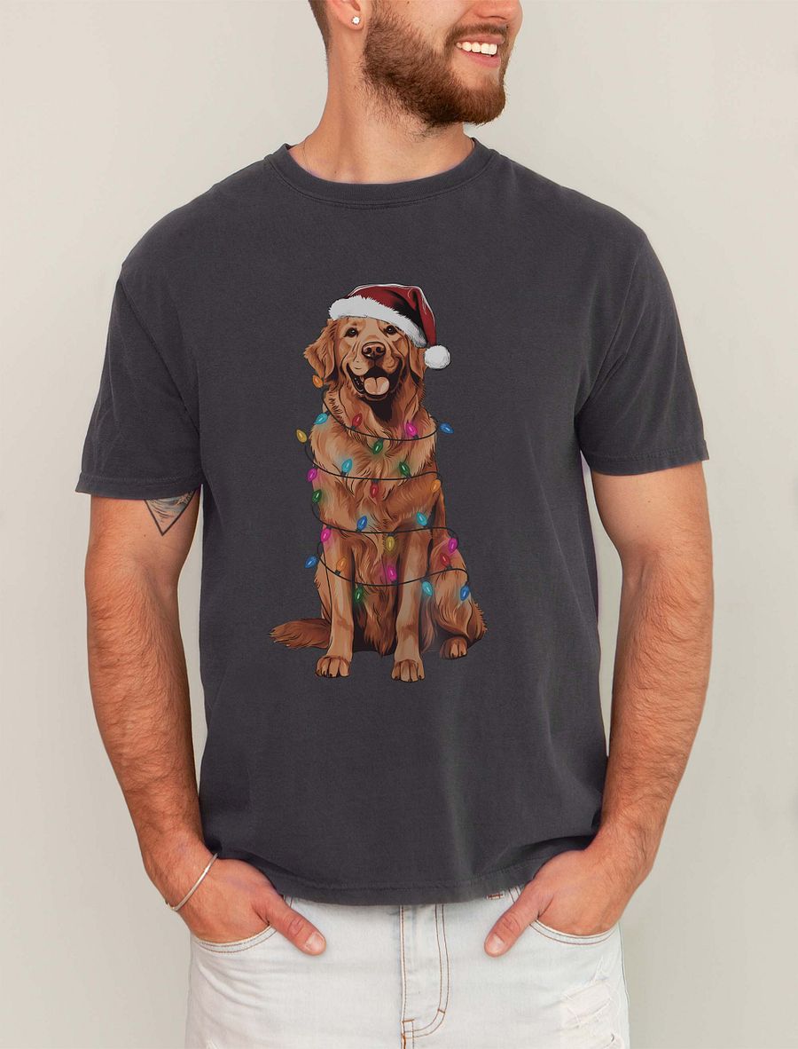 Funny Red Golden Retriever Christmas T-Shirt for Goldie Paw-rents product image (21)