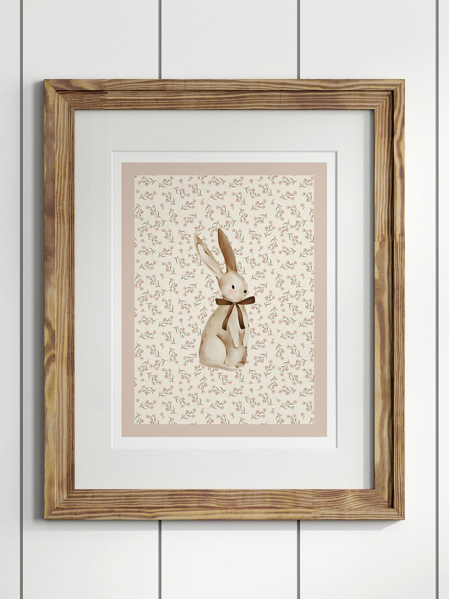 Boho Bunny Nursery Print 3 product image (1)