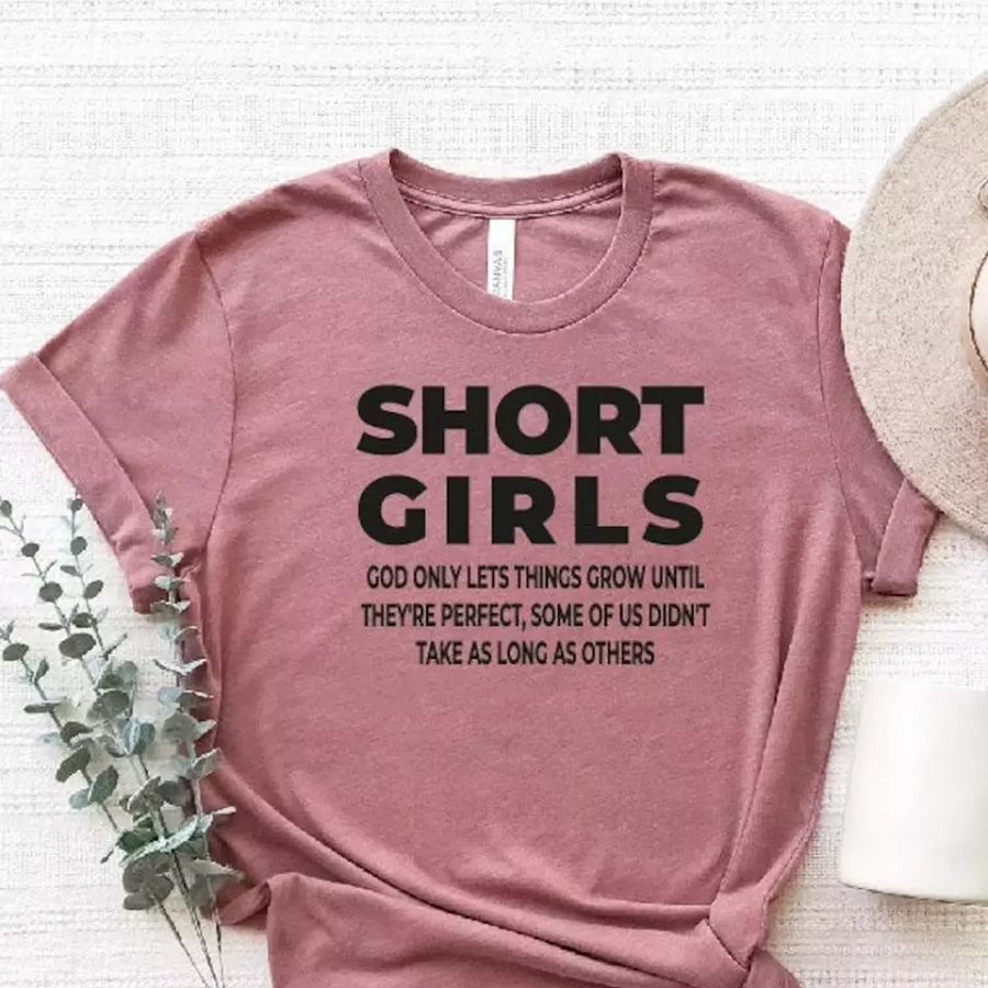 Womens Short Girls T-shirt Funny Saying God Only Lets Things Grow Sarcastic Tee product image (1)