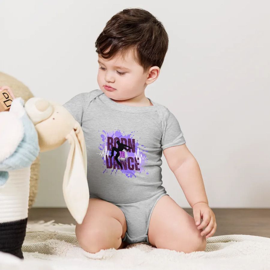 Born to Dance His Silhouette Baby Onesie product image (4)