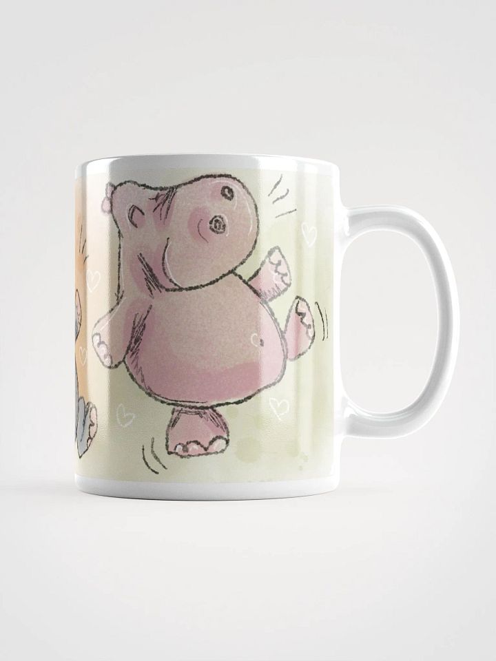 Hand Drawn Cheerful Hippo Trio Mug product image (2)