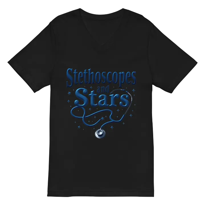 Stethoscopes and Stars V-Neck Tee product image (3)