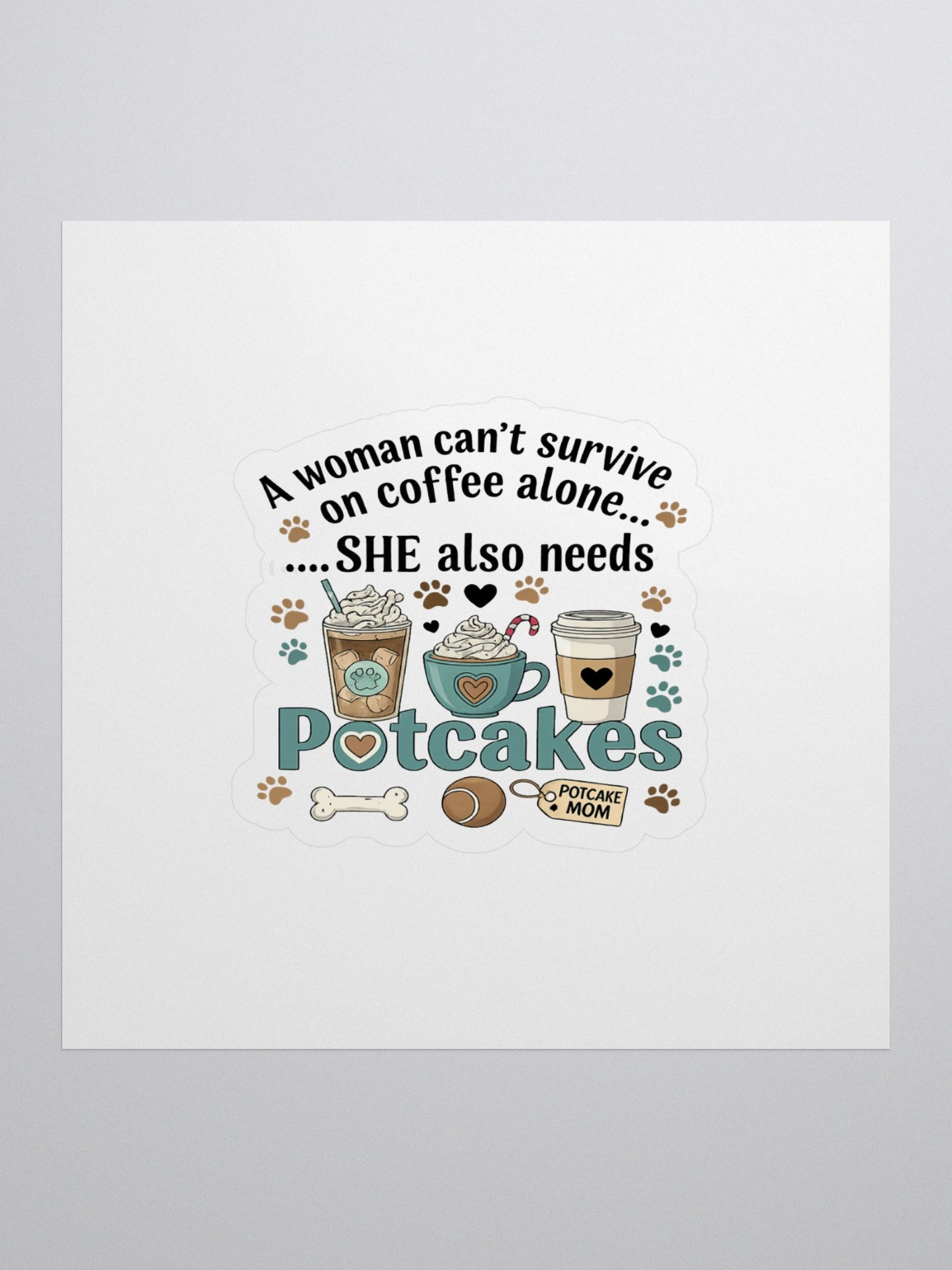 Potcakes & Coffee Sticker product image (1)