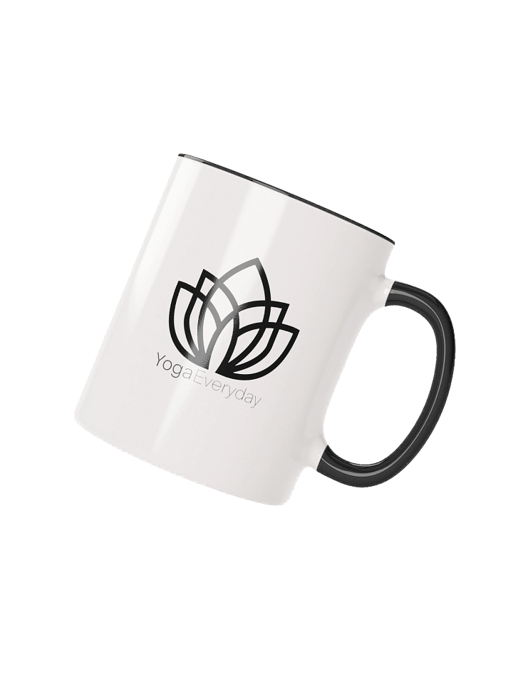YogaEveryday Lotus Bloom Mug B & W – Sip Calm, Breathe Peace product image (2)