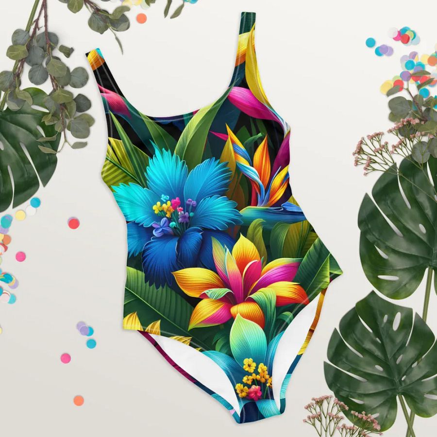 Vibrant Tropical Paradise One-Piece product image (8)