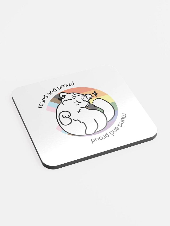 Round and Proud Pride Flag Pastels Version - Coaster product image (2)