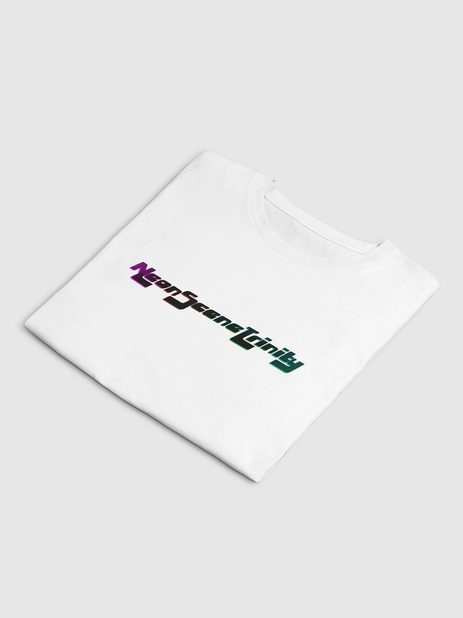 Neon Scene Trinity Logo Crop Top (White) product image (4)