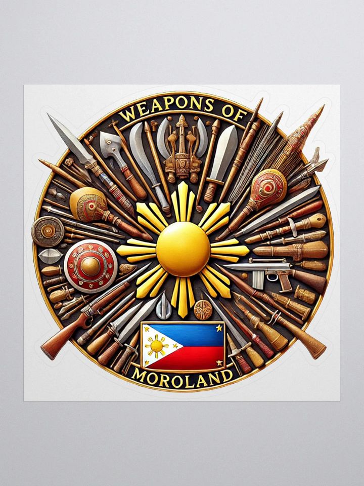 Weapons of the Philippines, Moroland Swords Circular Decal Sticker Label for Car Decals and more product image (2)