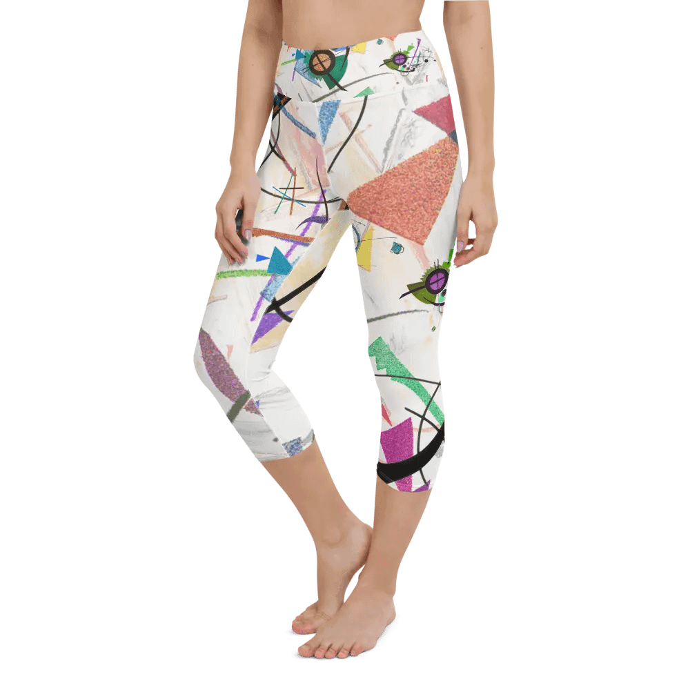 Abstract Lithographic Pattern Design Yoga Capri Legging - V2 product image (8)