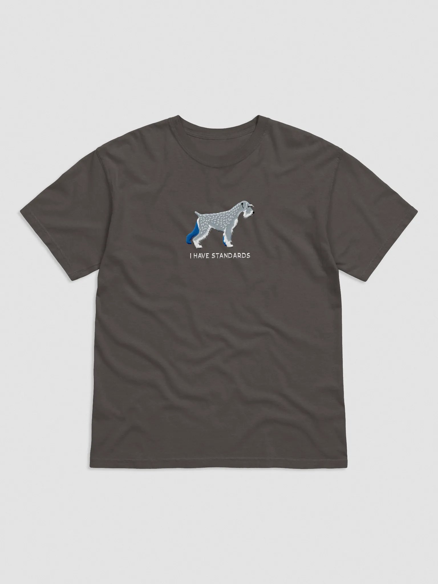 I Have Standards T-Shirt(Embroidered) of a Standard Schnauzer product image (4)