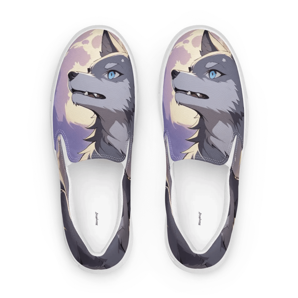 Moonlit Wolf Women's Slip-On Shoes product image (2)