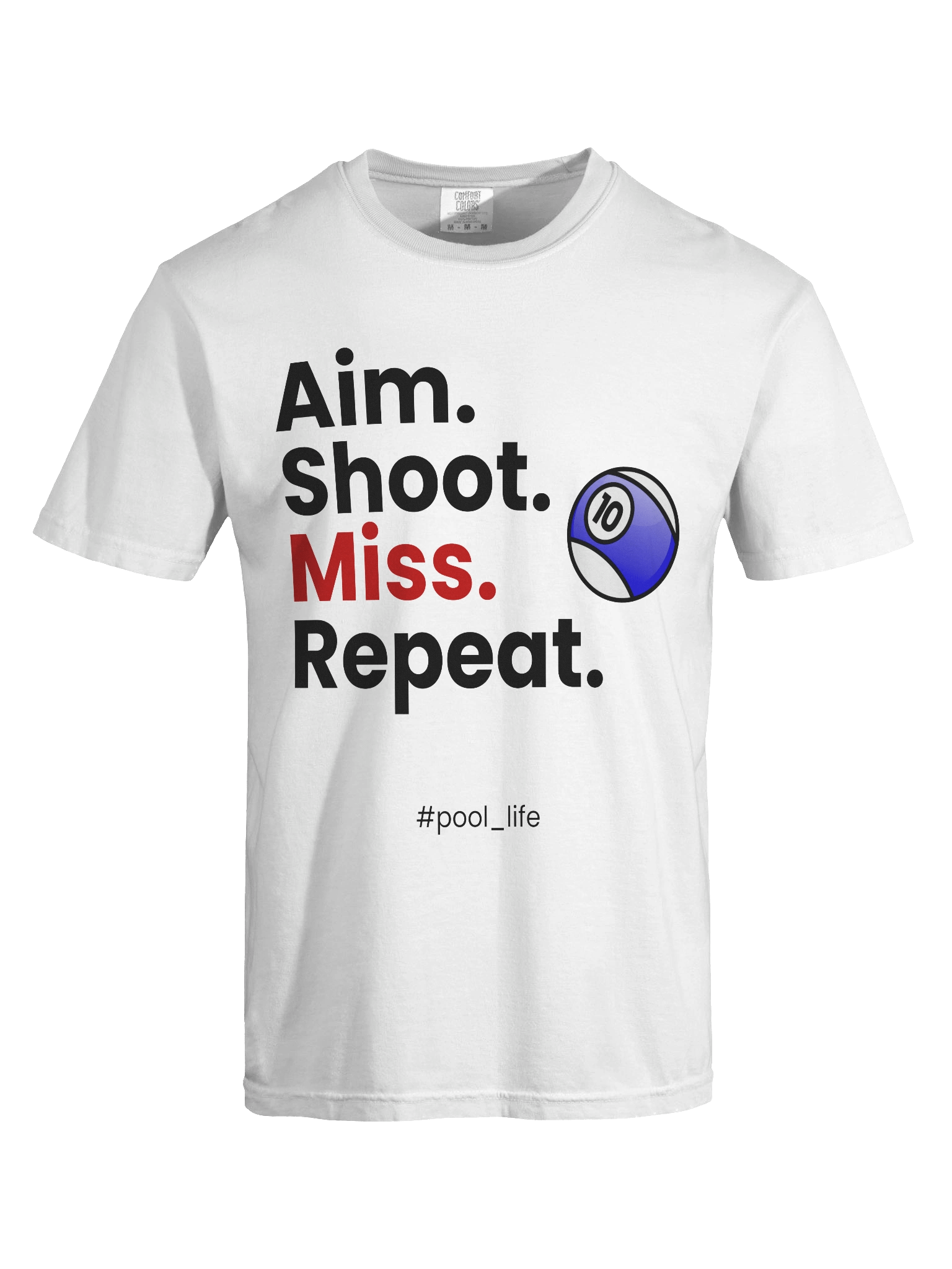 10-ball Pool Life T-shirt (White) product image (3)