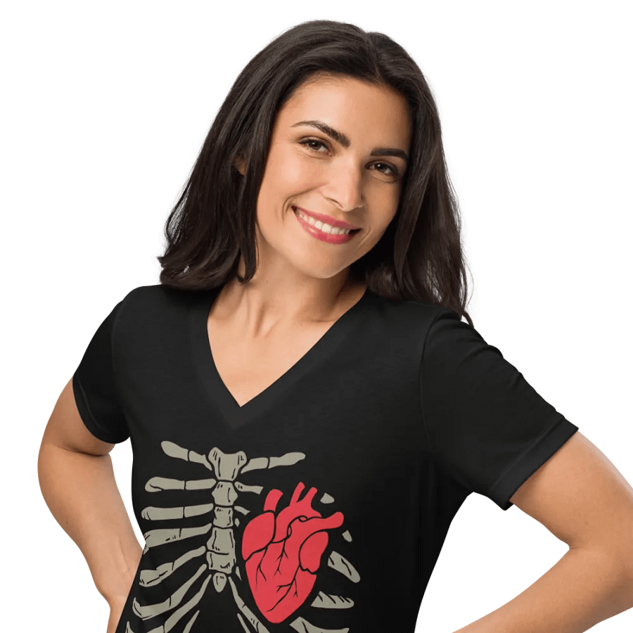 My Heart Is In My Chest V1 - Women's Relaxed V-Neck T-Shirt product image (10)