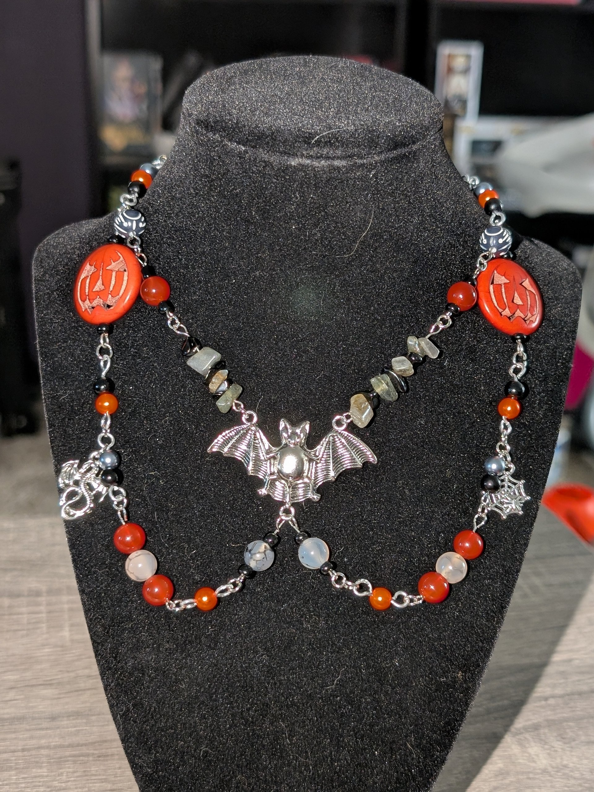 Orange & Black Halloween Royalty Necklace! product image (1)