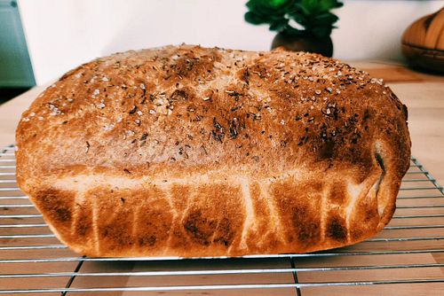 Sourdough loaf with rosemary 😍😍

#sourdough #bread