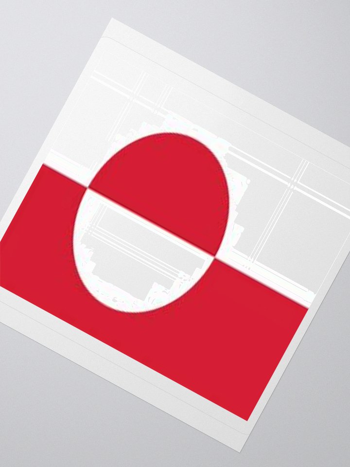 Greenland Flag Sticker | Red White Circle Design | Durable Vinyl | 3 Sizes product image (5)
