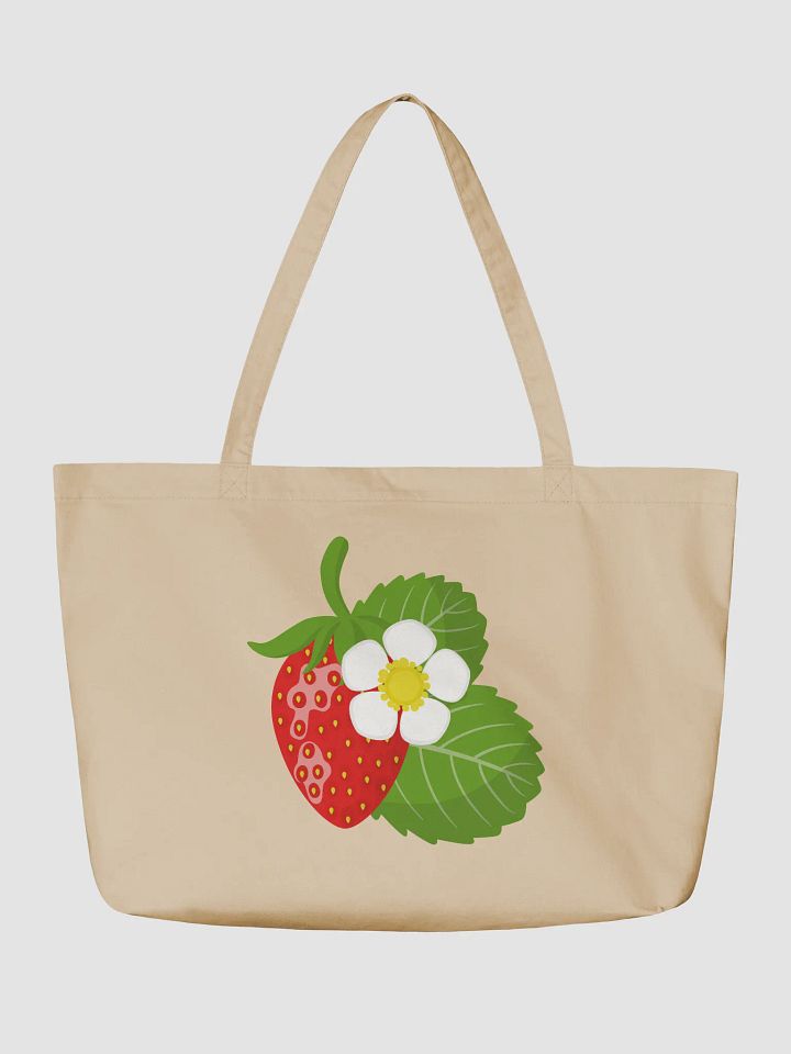 Organic Strawberry Delight Tote Bag eco-friendly product image (4)