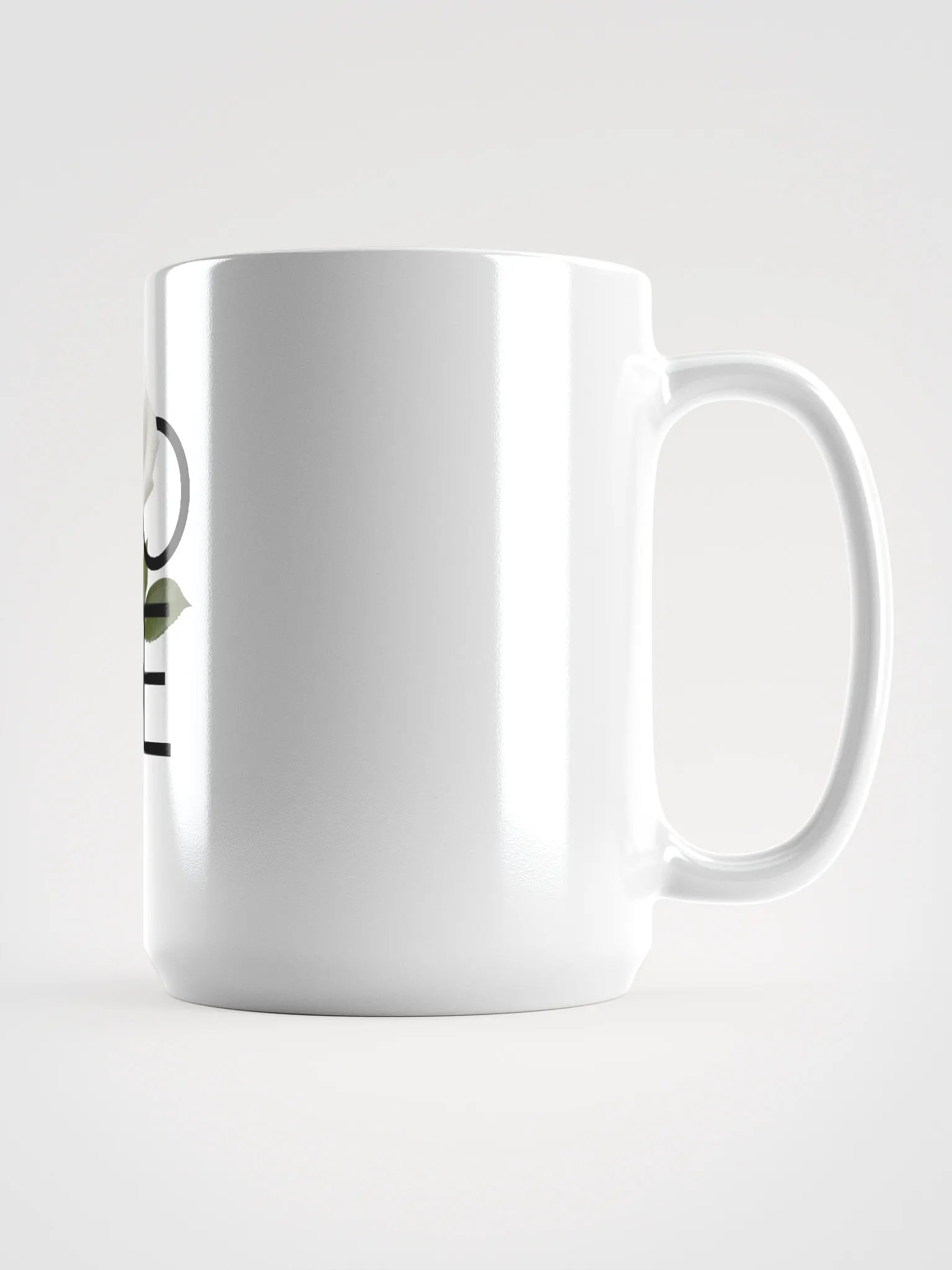 'Love' White Rose White Glossy Mug product image (3)