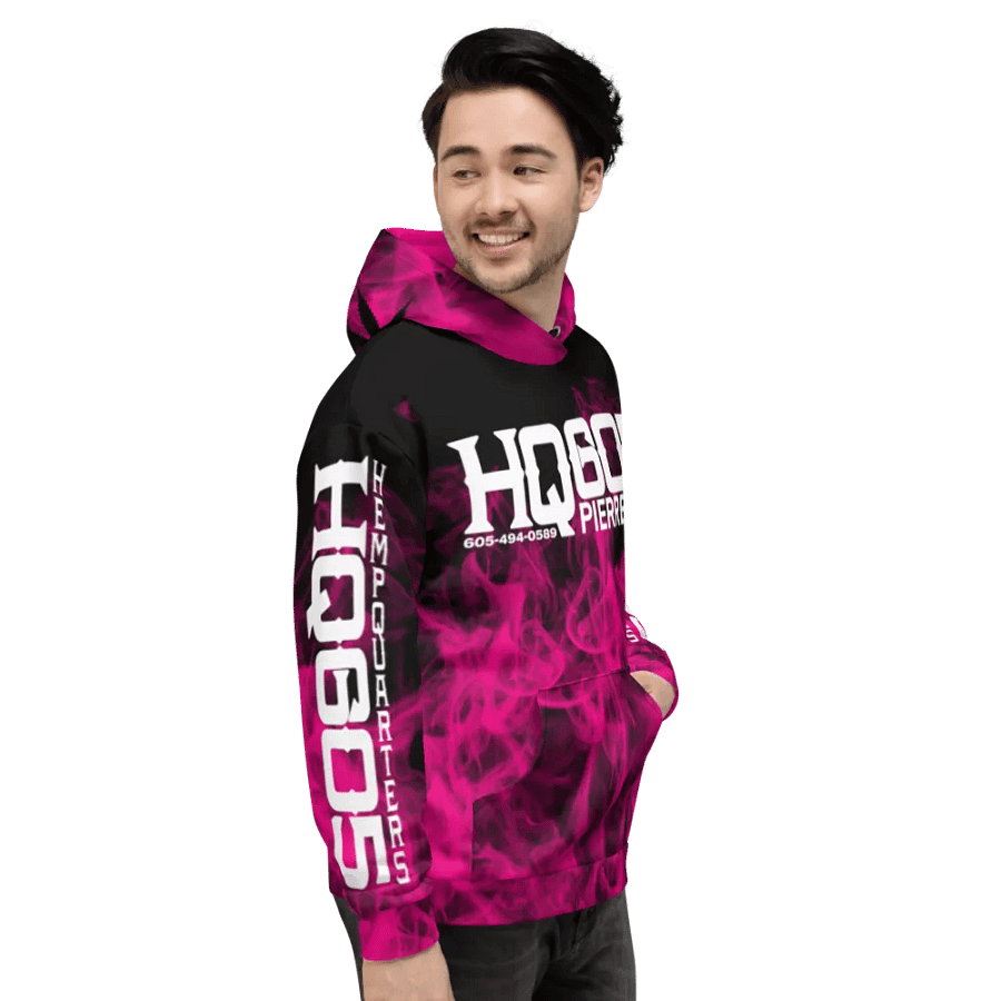 HempQuarters Pink Smoke Hoodie product image (11)