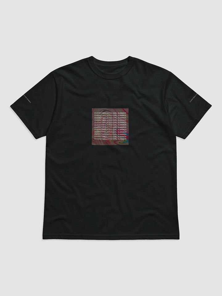 OVERSTIMULATED GIRL SUMMER trippy black eco tee product image (1)