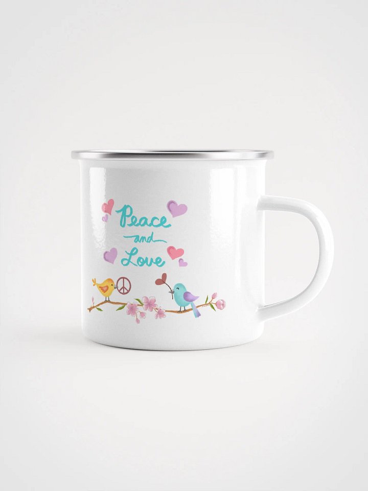 Peace and Love Enamel Mug product image (1)