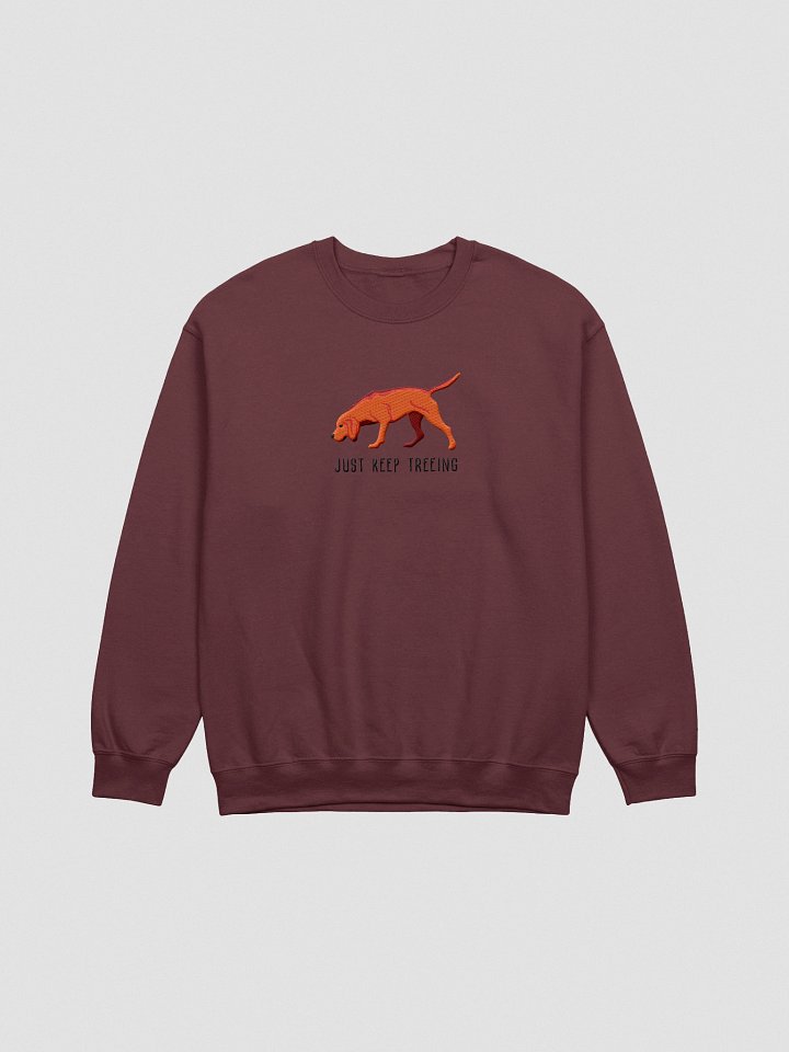 Just Keep Treeing Sweatshirt (Embroidered) of a Redbone Coonhound product image (1)
