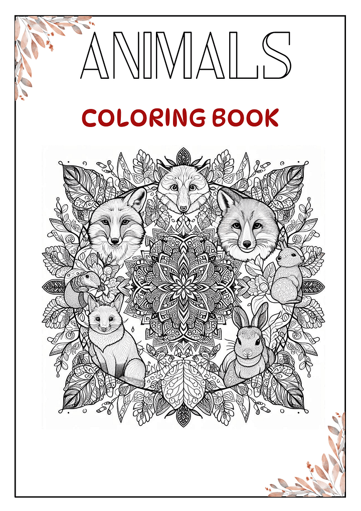 Animals Mandala Coloring Book 10+ product image (1)