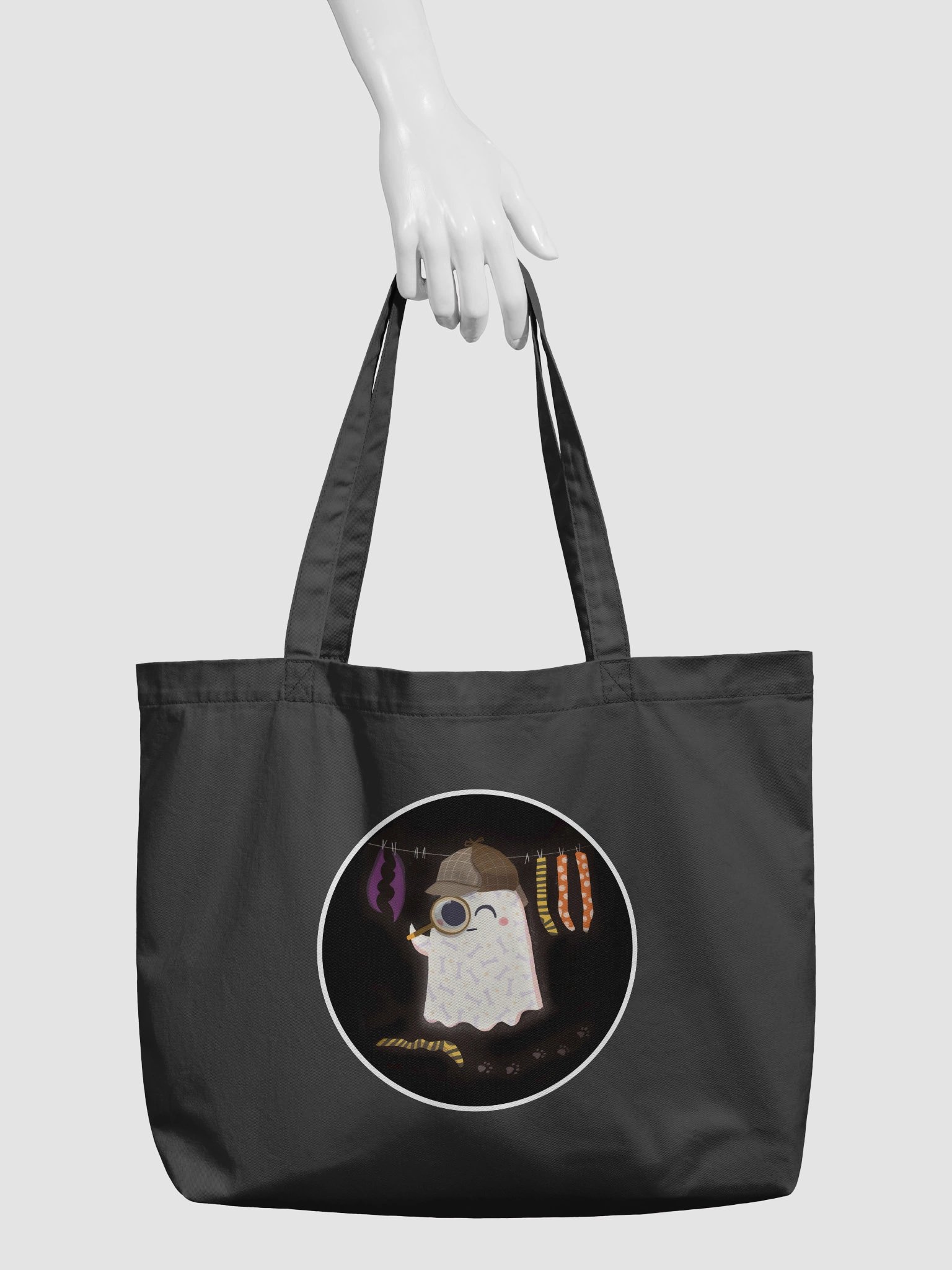 Little Ghost Sherlock Bones - Tote Bag product image (3)