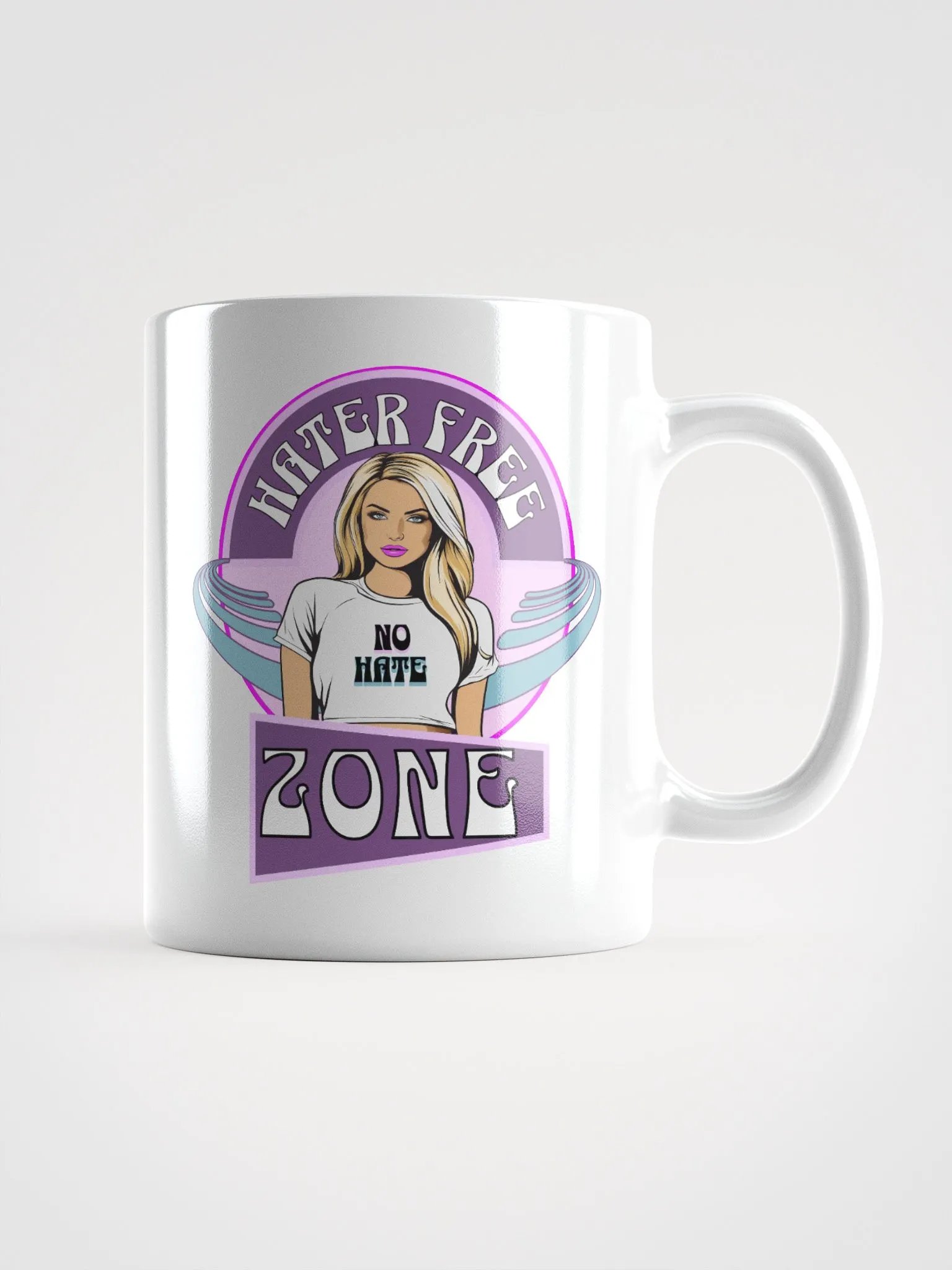 Hater Free Zone - Coffee or Soup Mug - 11 oz - 15 oz - 20 oz - v3 product image (1)