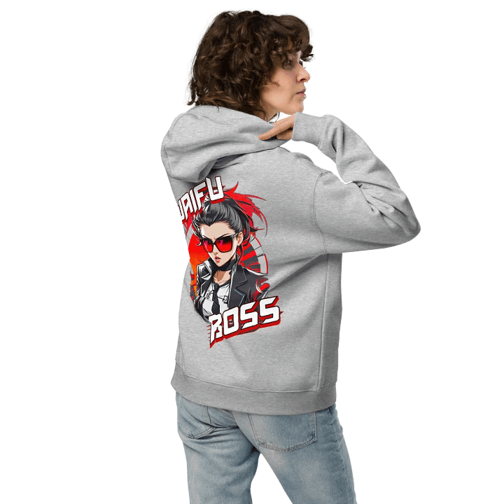 Waifu Boss - Premium Hoodie - Athletic Heather - v1 - Back Printed Design product image (2)