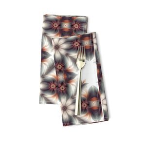 Seamless Pattern - Geometric Floral Pattern in Pale Oranges and Greens product image (9)