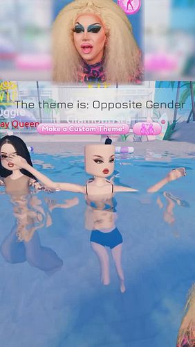 I really flopped this one 🐟 #dresstoimpress #roblox #dragqueen