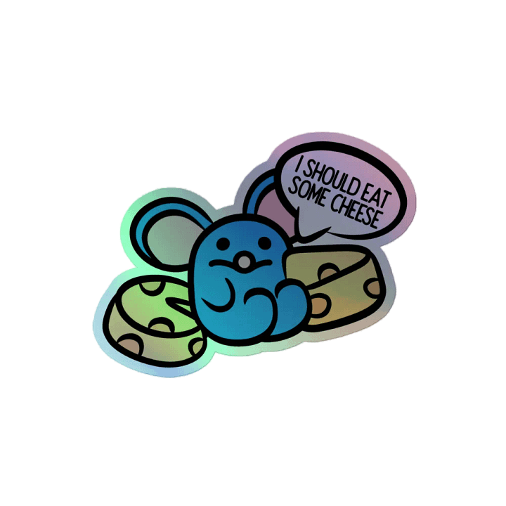 Eat Cheese Holographic Sticker product image (2)