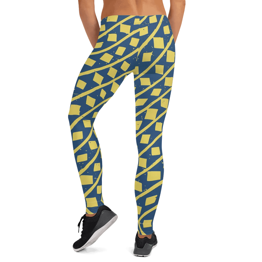 Dynamic Yellow Geometric Movement Leggings product image (12)
