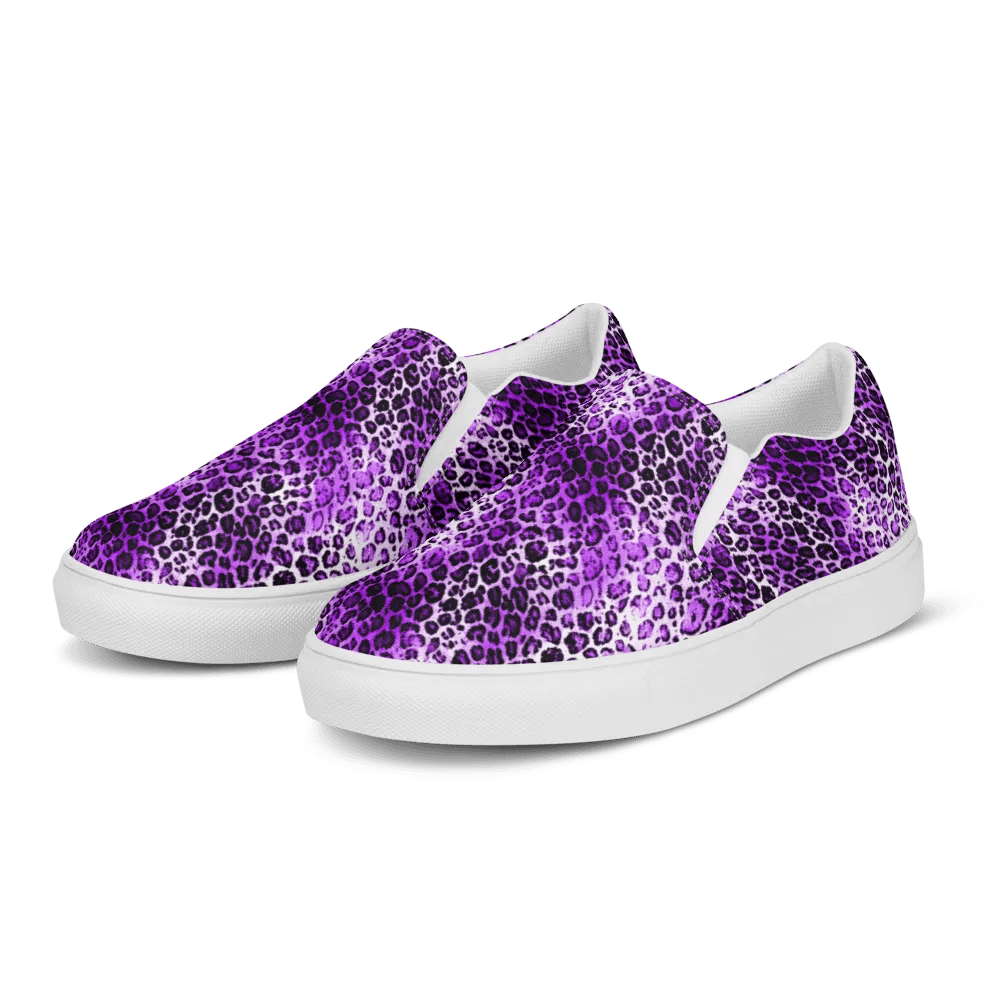 Purple Leopard Pattern Canvas Shoes product image (3)