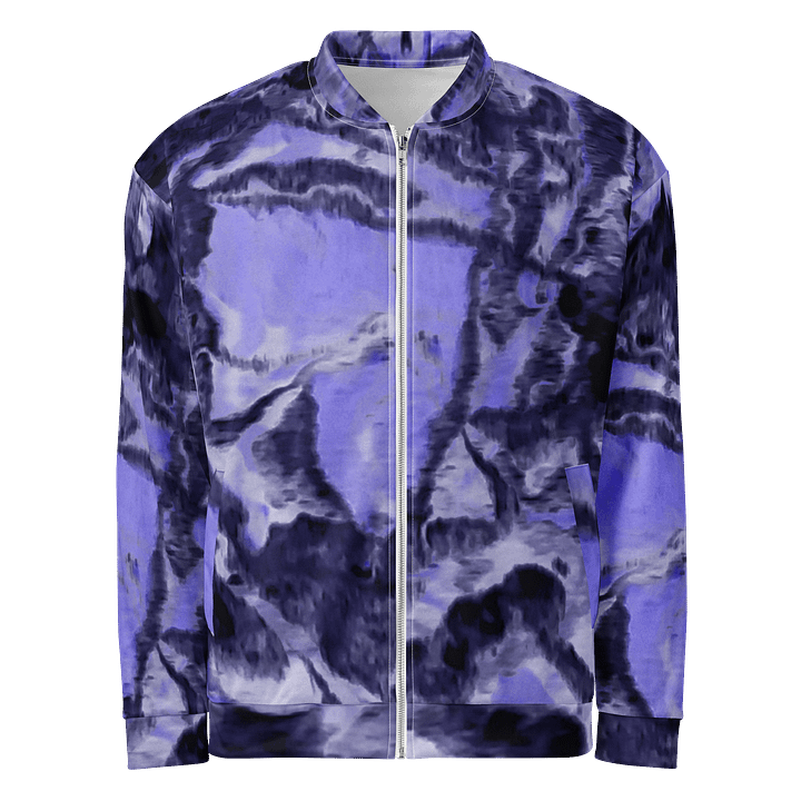Purple Fluid Art Bomber Jacket product image (1)