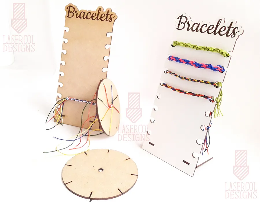Bracelet Braiding Disc and Stand - Laser Cut Files product image (6)