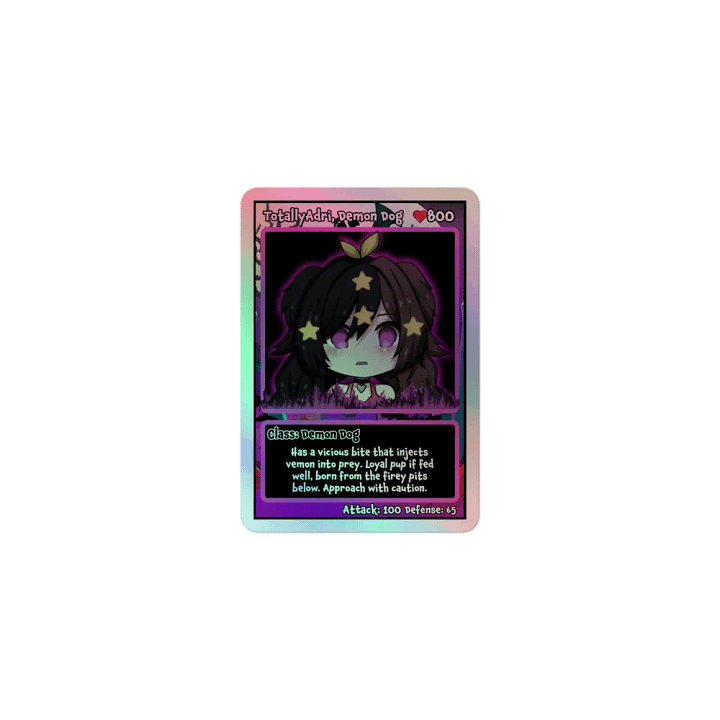 The Demon Dog, Hell Cardz Collection Holographic Sticker product image (1)