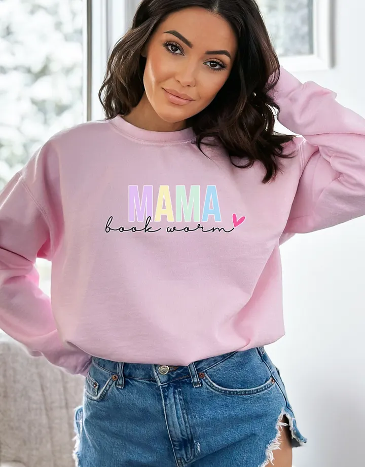 Mama Book Worm SweatShirt product image (9)