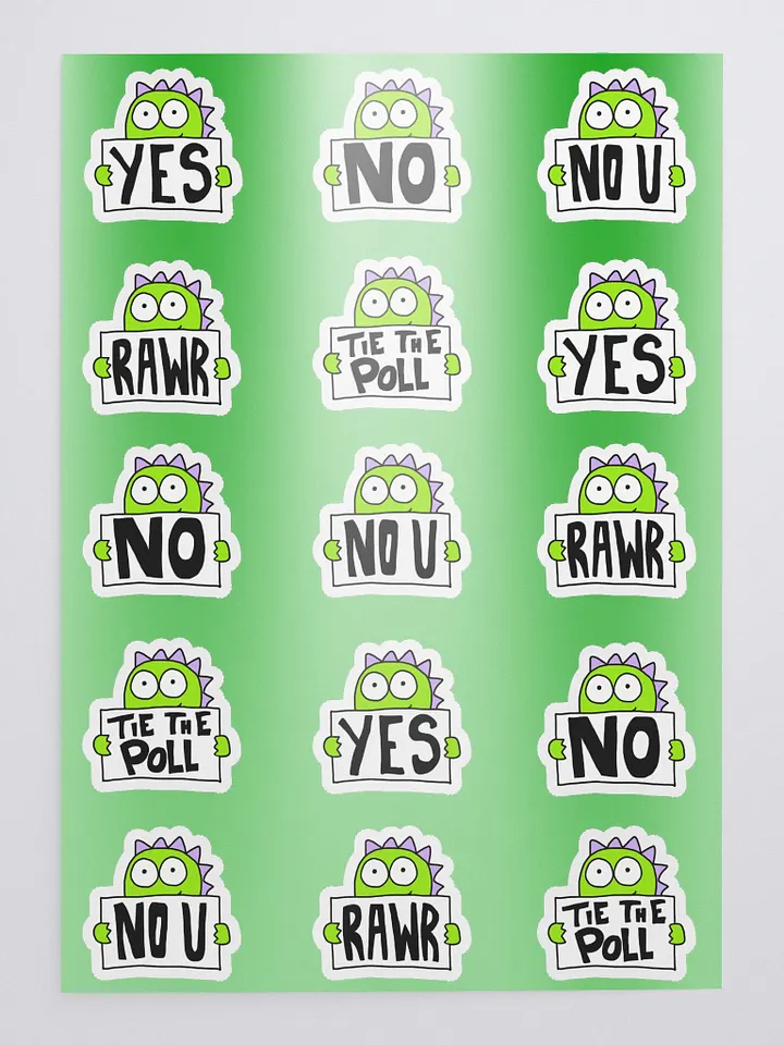 Dino Signs Sticker Sheet product image (1)