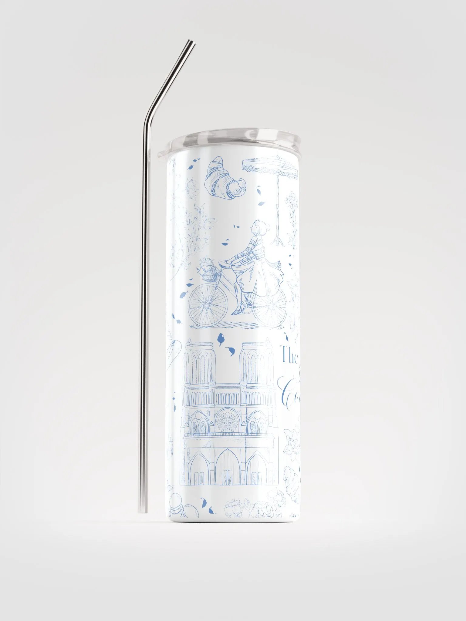 Parisian Toile Tumbler with Straw product image (1)