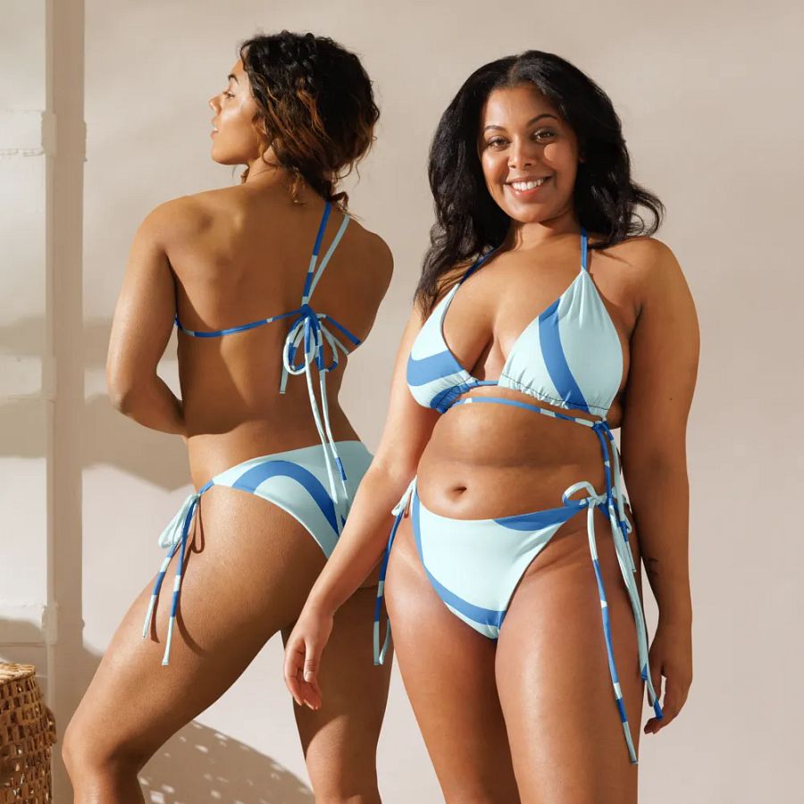 All-Over Print String Bikini - Ocean Blue product image (12)