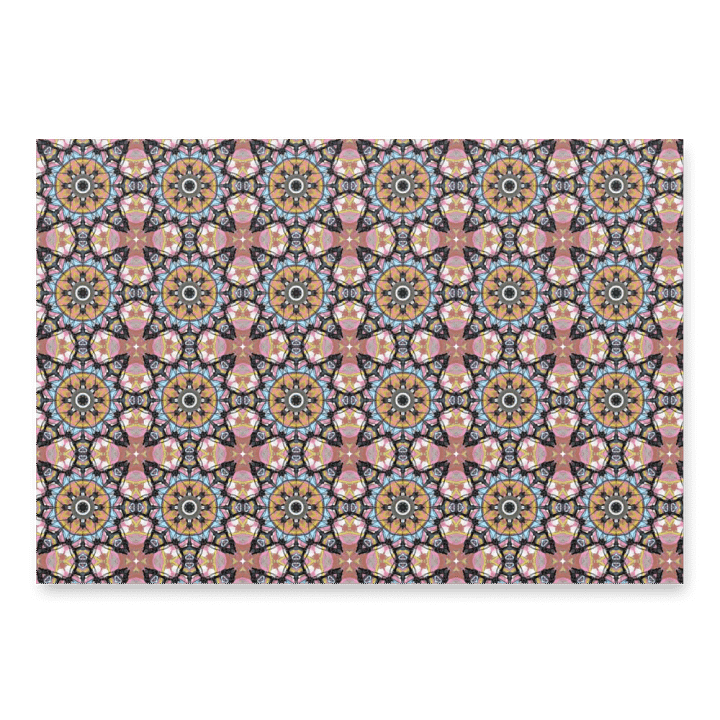 Bike Kaleidoscope Pattern WRAPPING PAPER product image (1)