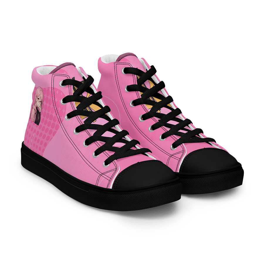 (PINK WAIFU) K Women's High Top Canvas Shoes product image (8)