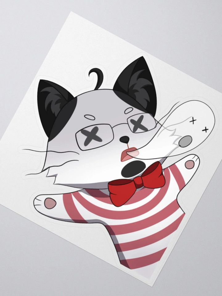 JPAG_Grey cat Ded emote sticker product image (2)