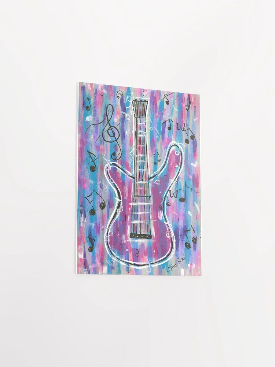 My guitar (art by Dina R.) - acrylic painting picture - Enhanced Matte Paper Poster product image (3)