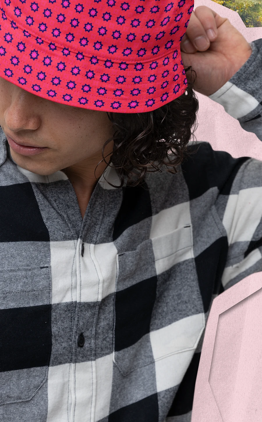 Abstract Red Unisex Bucket Hat product image (19)