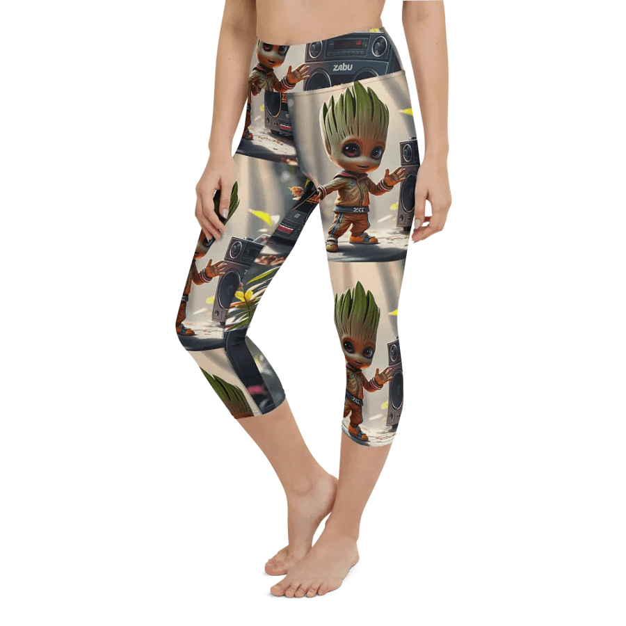 Retro Tree Spirit Yoga Capri Leggings product image (7)