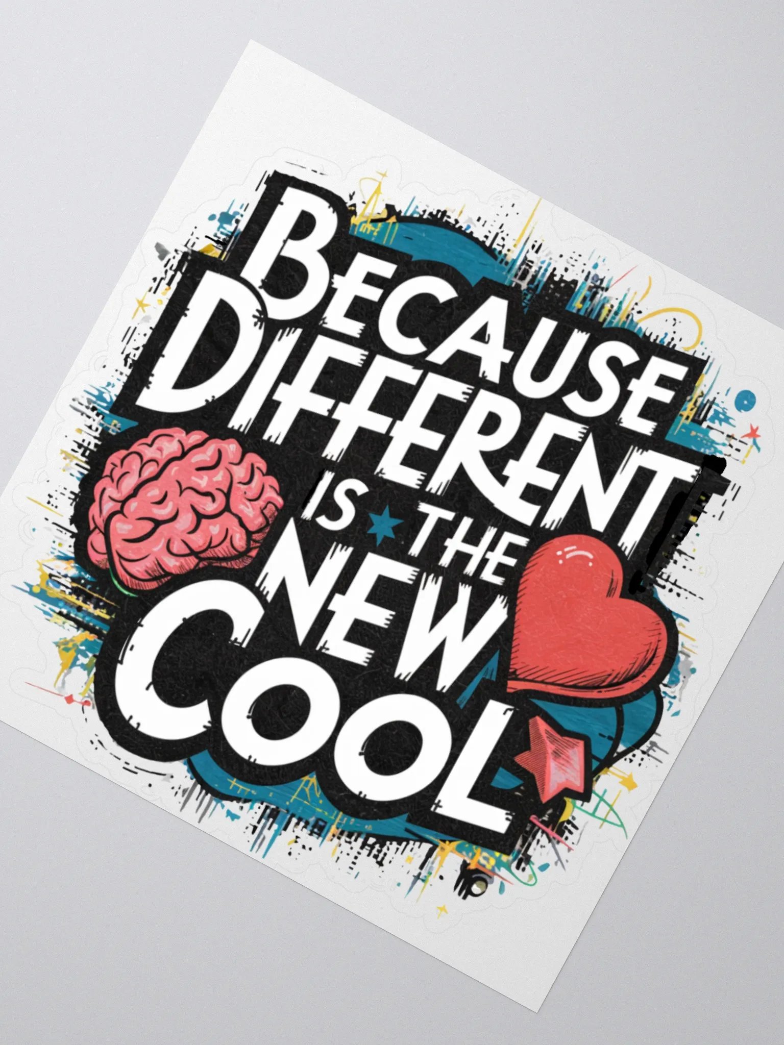 Because Different Is The New Cool Sticker product image (4)