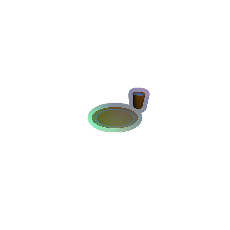 Galactic Eats Drink and Plate Holographic Sticker Set product image (1)